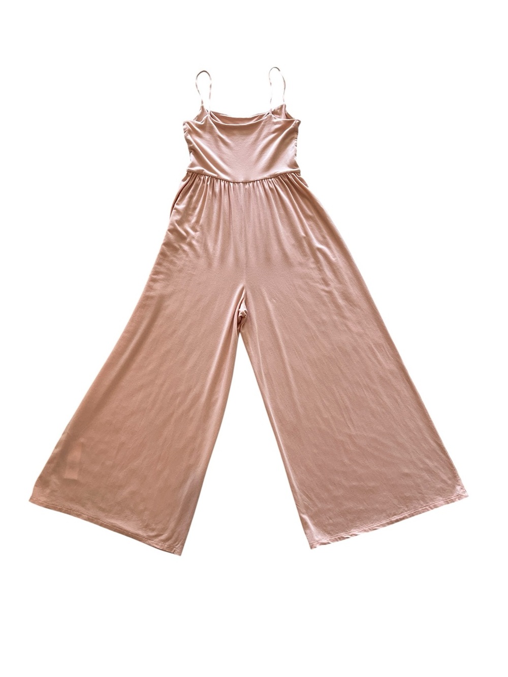 Aritzia Wilfred New Melodie Wide-Leg Fit & Flare Jumpsuit in Light Blush Pink-XS - Picture 3 of 4